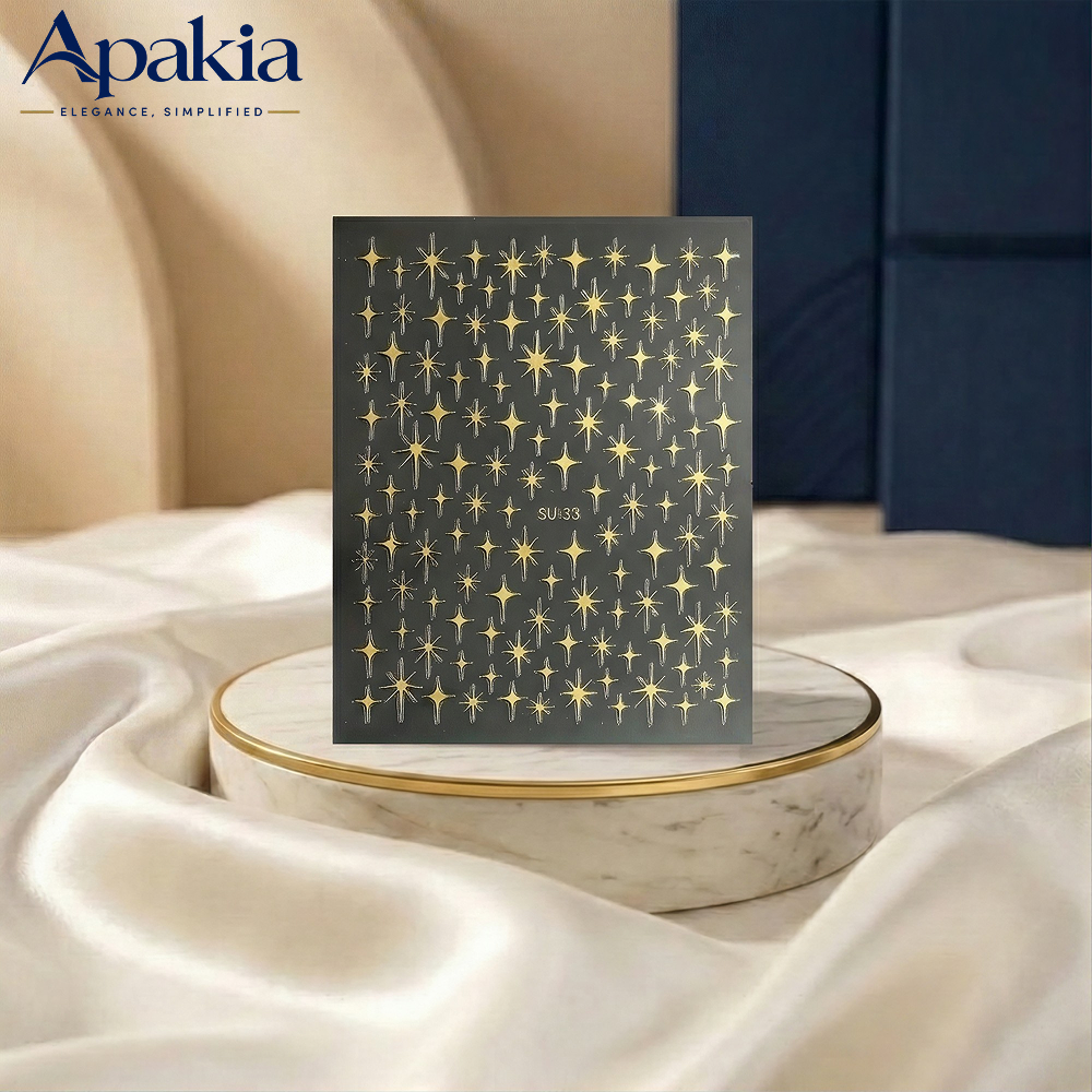 نجوم الفرنش الفاخرة | Gold & Silver Starburst Art