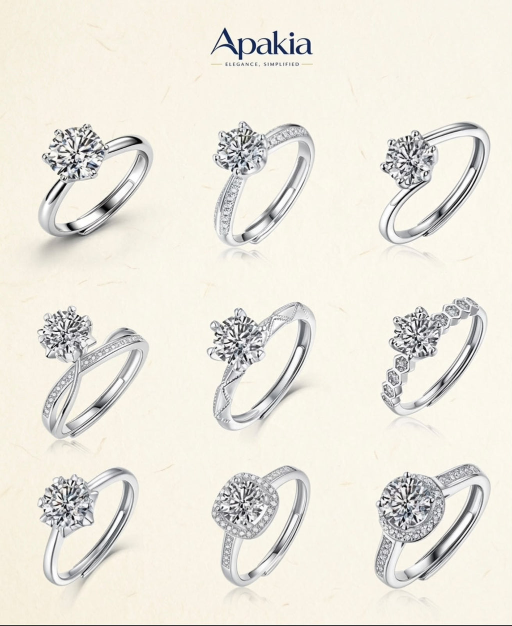 خاتم بريق الموسانيت - Moissanite Sparkle