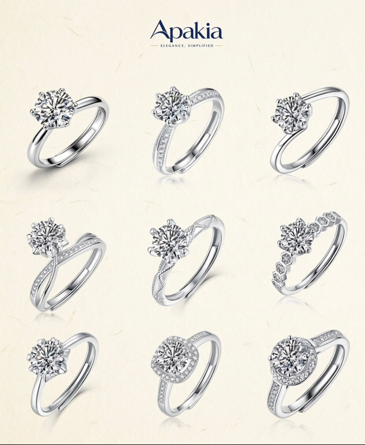 خاتم بريق الموسانيت - Moissanite Sparkle