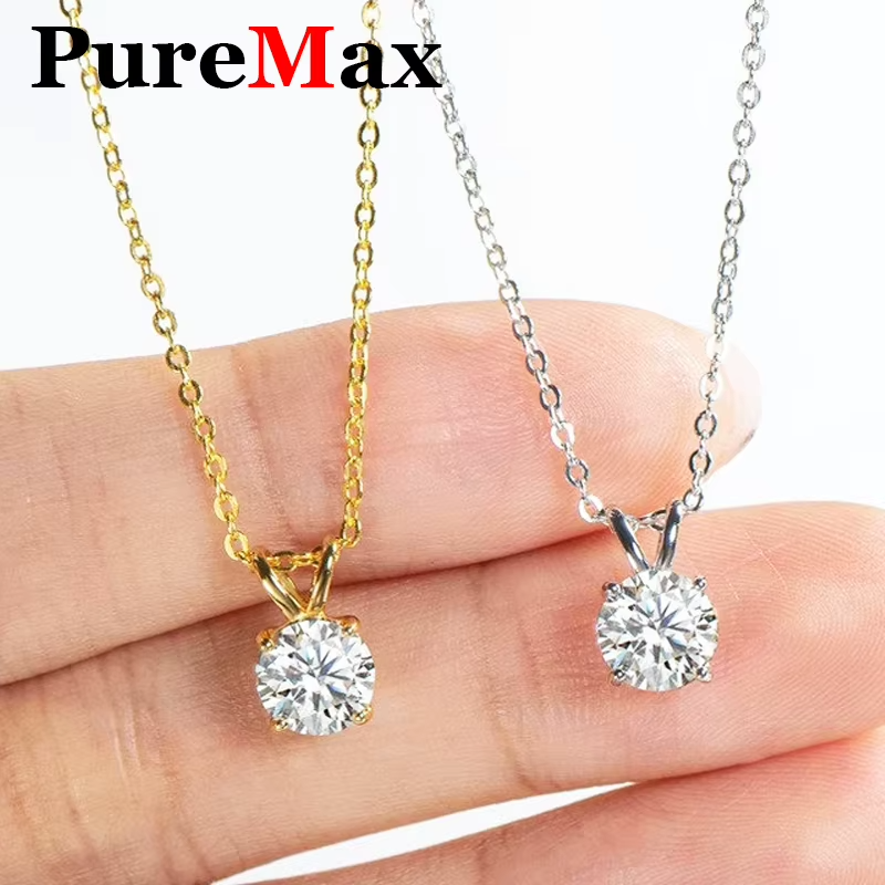 PureMax 1ct 2ct 3ct D اللون VVS1 مويسانيتي الماس أعلى جودة 18K